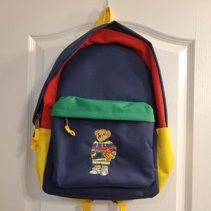 Polo Ralph Lauren Polo Bear Canvas Backpack Multicolor NWT